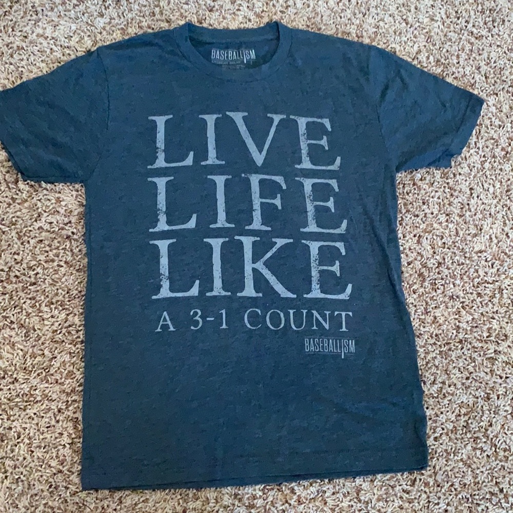 Baseballism navy tee-unisex small